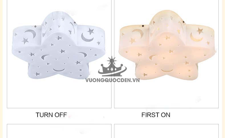Đèn ốp trần phòng bé hình ngôi sao UHS101-18